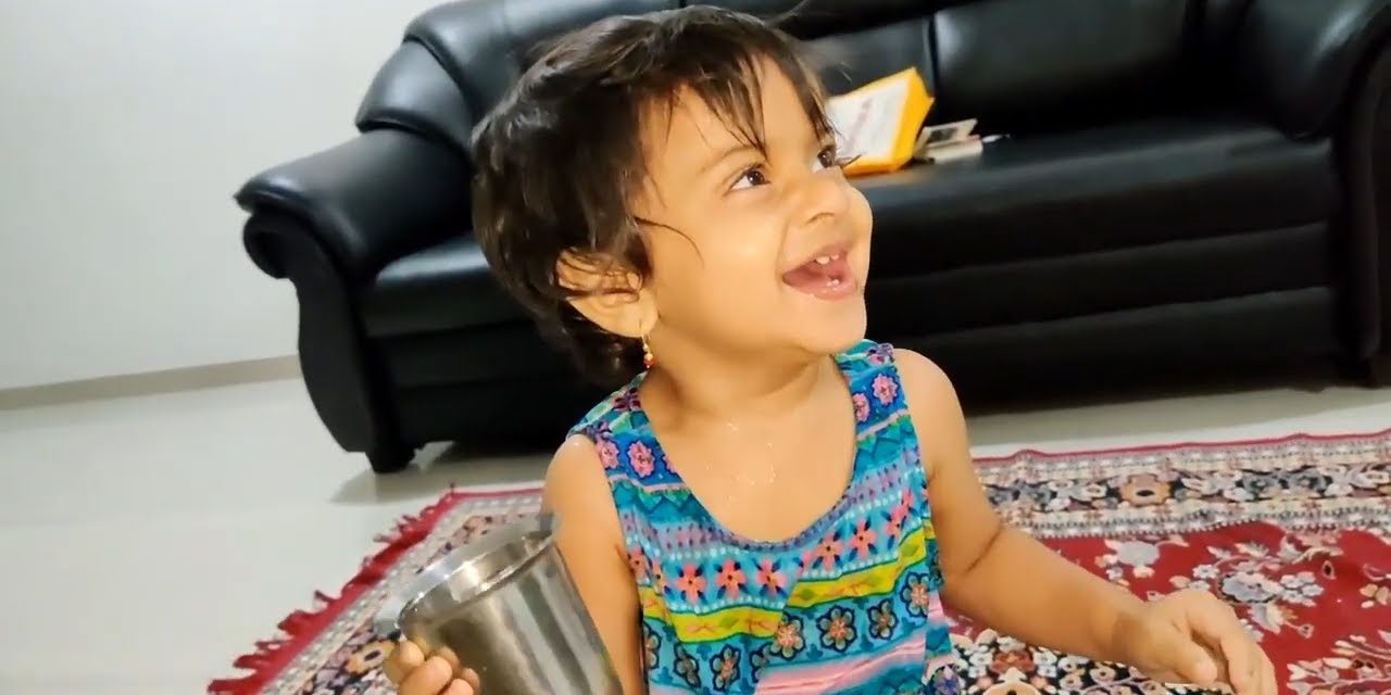 Love drinking water in glass