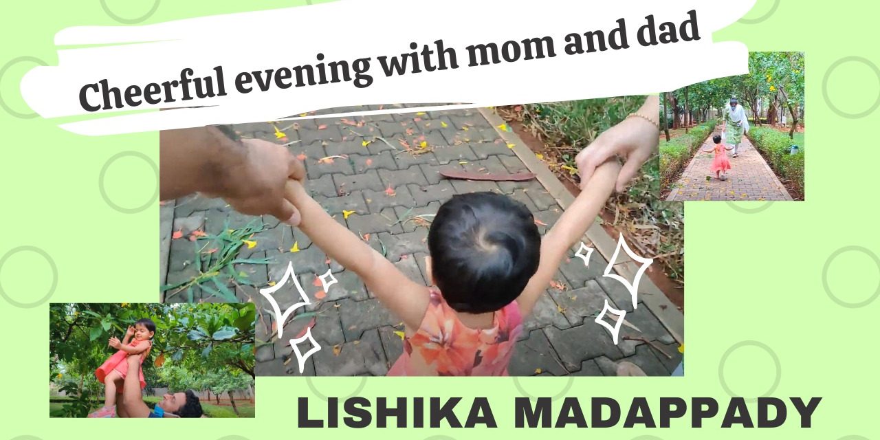 Cheerful evening with mom and dad