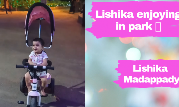 Lishika enjoying in park