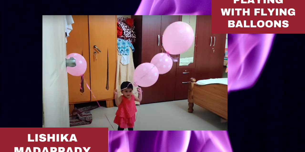 Playing with flying balloons