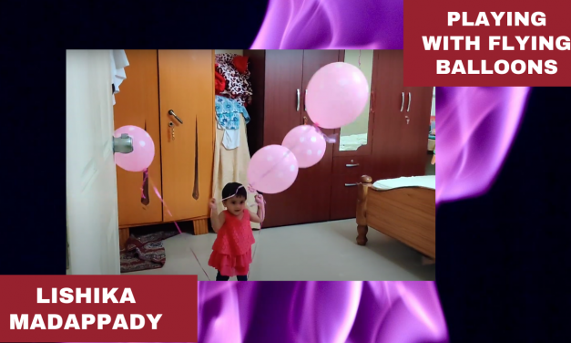 Playing with flying balloons