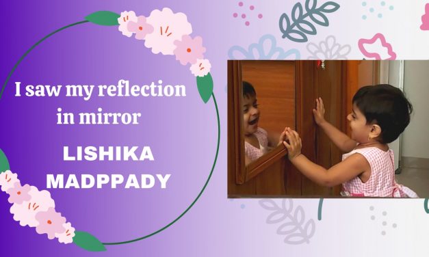 I saw my reflection in mirror